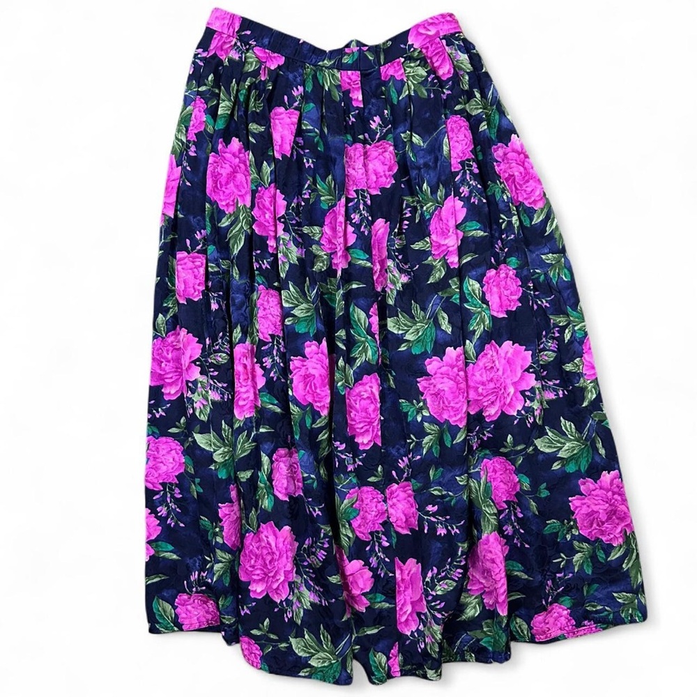 Floral Pink and Blue Women's Skirt
